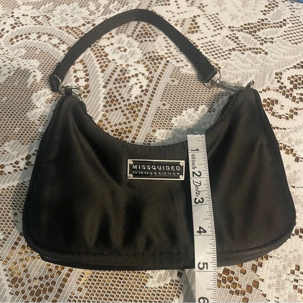 Missguided Elegant Black Shoulder Bag - Picture 7 of 11